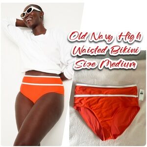 Old navy High-Waisted Orange Bikini Bottoms